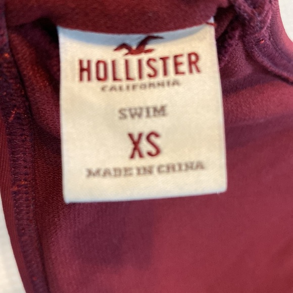 Hollister Bikini Top Cross Cross Halter Black Burgundy Size XS Bundle - Picture 5 of 10